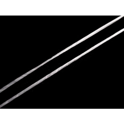 Pruženka / gumička plochá šíře 1 mm (Varianta 2 černá, Balení 1 ks)