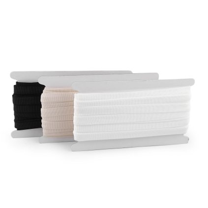 Pruženka s rypsovým vzorem / ramínková šíře 15 mm (Varianta 3 černá, Balení 18 m)