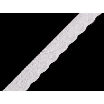 Pruženka jemná lemovací zdobená šíře 11 mm (Varianta 1 Off White, Balení 1 m)