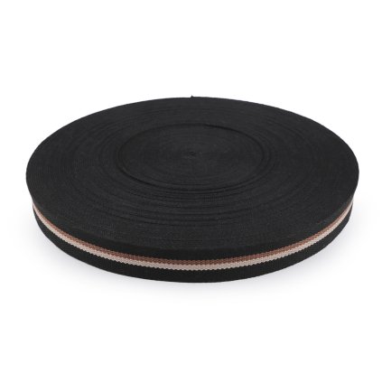 Oboustranný popruh šíře 38 mm (Varianta 1 černá béžová, Balení 1 m)