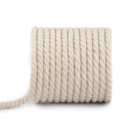 Bavlněná šňůra kroucená Ø8 mm macrame
