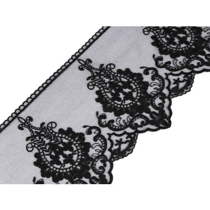 Vyšívaný prýmek na monofilu šíře 15 cm