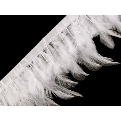Prýmek - kohoutí peří 7-11 cm (Varianta 2 pudrová, Balení 1 m)