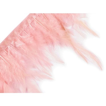 Prýmek - kohoutí peří 7-12 cm (Varianta 1 béžová světlá, Balení 1 m)