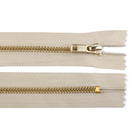 Kovový zip No 4 délka 16 cm kalhotový (Varianta 320 šedá hematit, Balení 1 ks)