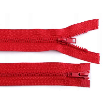 Zip kostěný No 5 dělitelný 2 jezdce / dvoucestný 65 cm bundový (Varianta 322 černá, Balení 1 ks)