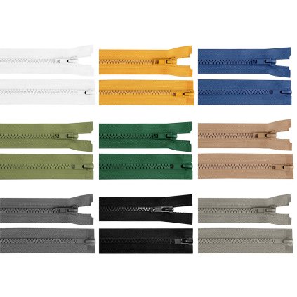 Zip kostěný No 5 dělitelný 2 jezdce / dvoucestný 85 cm bundový (Varianta 330 modrá tmavá, Balení 1 ks)