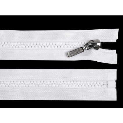 Kostěný zip No 5 délka 70 cm s ozdobným jezdcem (Varianta 322 černá, Balení 1 ks)