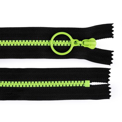 Kostěný zip barevný No 5 délka 15 cm s ozdobným jezdcem (Varianta 1 (276) béžová světlá hnědá, Balení 1 ks)
