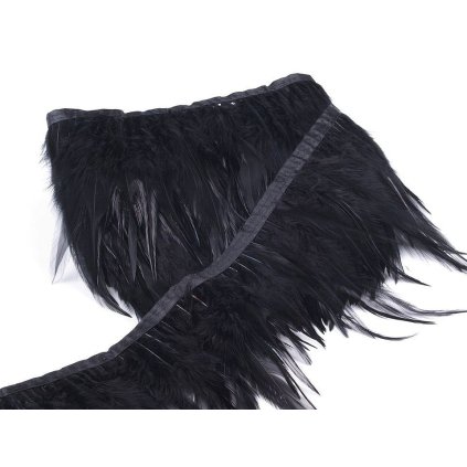 Prýmek - kohoutí peří 8-12 cm (Varianta 6 zelená irská, Balení 1 m)