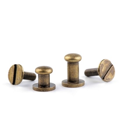 Sedlářský nýt šroubovací Ø6 mm (Varianta 3 (14 mm) nikl, Balení 10 pár)