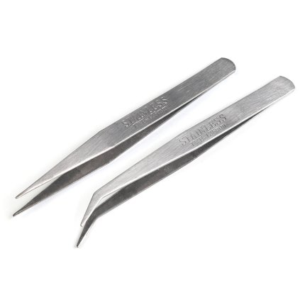 Kovová pinzeta rovná, zahnutá, 12,5 cm (Varianta 2 nikl rovná, Balení 1 ks)