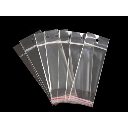 PP sáček s lepicí klopou a závěsem 5x10 cm
