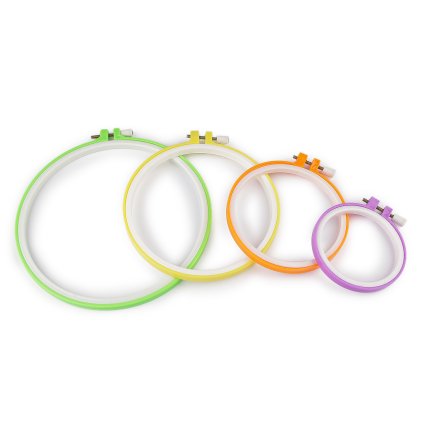 Vyšívací kruh plastový (Varianta 1 (Ø8,5 cm) fialová, Balení 1 ks)