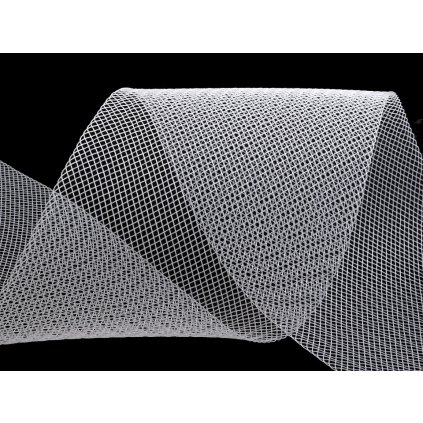 Modistická krinolína na vyztužení šatů a výrobu fascinátorů šíře 10 cm (Varianta 1 (CC01) bílá, Balení 1 m)
