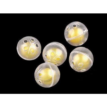 Chrastítko kulička Ø2,4 a 2,6 cm (Varianta 3 (Ø26 mm) bílá, Balení 5 ks)