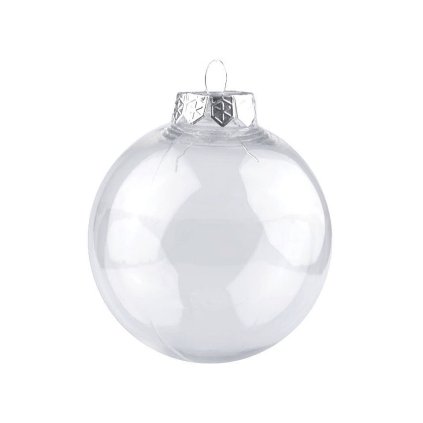 Baňka k dozdobení Ø10 cm (Varianta 1 transparent stříbrná, Balení 2 ks)