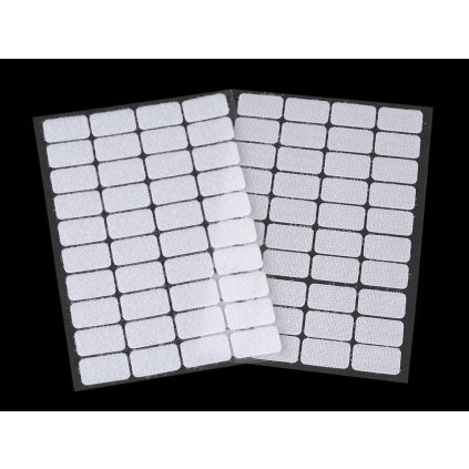 Suchý zip samolepicí obdélníčky 15x25 mm (Varianta 2 černá, Balení 1 karta)