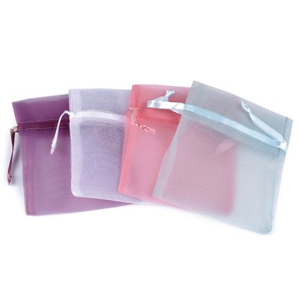 Dárkový pytlík s kovovým leskem 10x12,5 cm organza shine