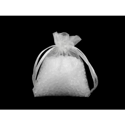 Dárkový pytlík 7x9 cm organza (Varianta 1 bílá, Balení 5 ks)