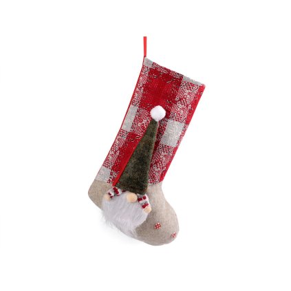 Mikulášská / vánoční punčocha 24x44 cm (Varianta 4 šedá zelená, Balení 1 ks)