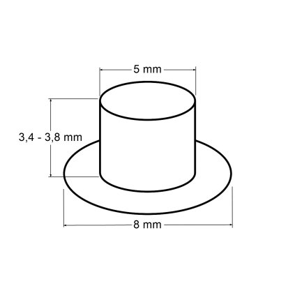 Sada průchodek vnitřní Ø5 mm / vnější Ø8 mm s razičem a průbojníkem