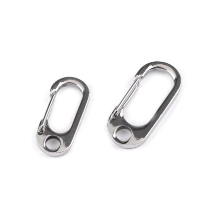 Karabina z nerezové oceli průvlek 6 mm (Varianta 1 (16x36 mm) platina, Balení 1 ks)
