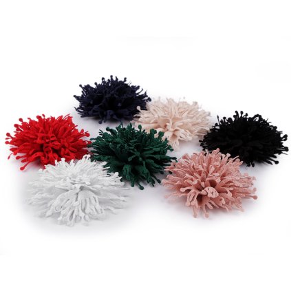 Textilní květ k našití a nalepení Ø10 cm (Varianta 2 béžová světlá, Balení 10 ks)