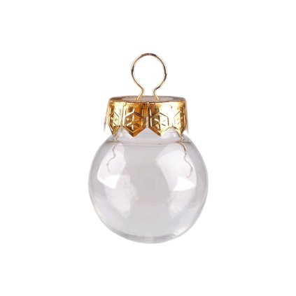 Baňka k dozdobení Ø4 cm (Varianta 1 transparent stříbrná, Balení 10 ks)