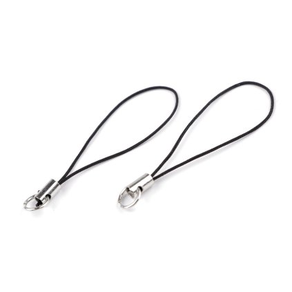 Poutko na výrobu přívěsků a klíčenek s kroužkem (Varianta 2 černá, Balení 20 ks)