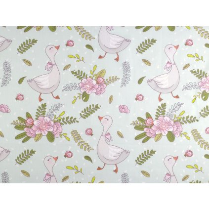 Bavlněná látka / plátno husy (Varianta 2 (195) šedá světlá, Balení 1 m)