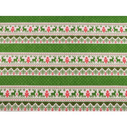 Dekorační vánoční metráž, hrubší (Varianta 2 zelená sv., Balení 1 m)