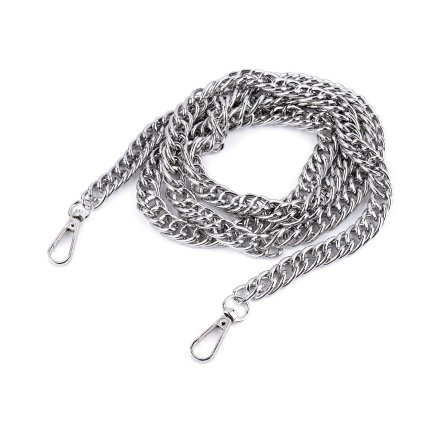 Řetízek na kabelky s karabinou délka 110; 120 cm (Varianta 3 (120 cm) nikl černý, Balení 1 ks)