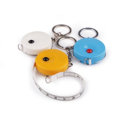 Svinovací metr / přívěsek na klíče německá kvalita, délka 150 cm (Varianta 2 žlutá, Balení 1 ks)