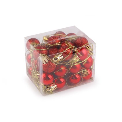 Vánoční baňky Ø20 mm (Varianta 2 stříbrná, Balení 1 krab.)