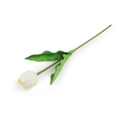 Umělý tulipán dlouhý (Varianta 1 krémová nejsvět., Balení 1 ks)