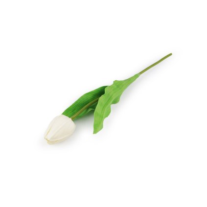 Umělý tulipán (Varianta 1 krémová nejsvět., Balení 1 ks)