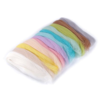 Ovčí rouno sada 50 g česané (Varianta 6 mix, Balení 1 sáček)