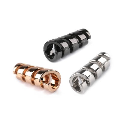 Kovová koncovka na šňůru Ø4 mm / ozdoba (Varianta 2 nikl černý, Balení 20 ks)