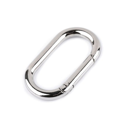 Karabina oválná průvlek 34 mm (Varianta 1 nikl, Balení 1 ks)