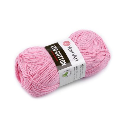 Pletací příze Eco-Cotton 100 g (Varianta 1 (766) růžová sv., Balení 1 ks)