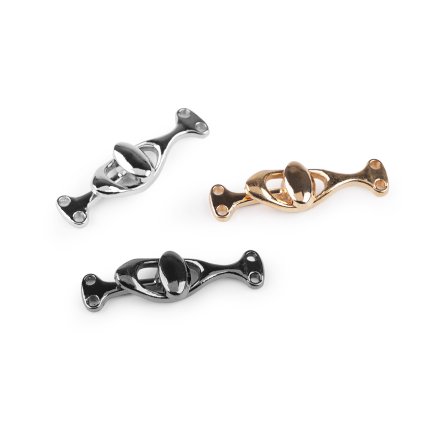 Kovové ozdobné zapínání 10x36 mm (Varianta 1 nikl, Balení 1 pár)