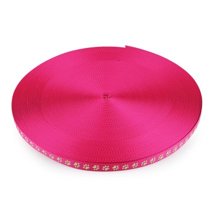 Popruh polypropylenový na vodítko / obojek, svítící ve tmě šíře 15 mm (Varianta 1 pink, Balení 1 m)