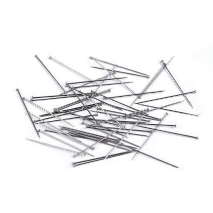 Celokovové špendlíky délka 26 mm nerezové (Varianta nikl, Balení 10 krab.)