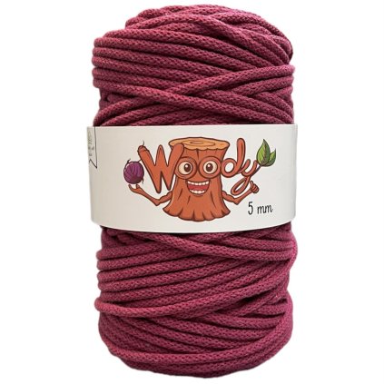 Woody 5 mm – Tmavě růžová (50m)