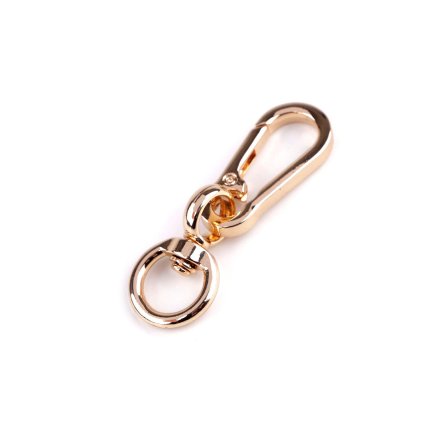 Kovová karabina otočná, průvlek 13 mm (Varianta 1 nikl, Balení 1 ks)