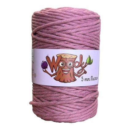 Woody Macrame 5 mm, Starorůžová