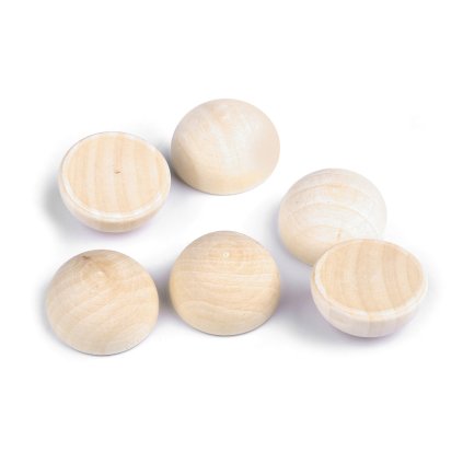 Dřevěné polokoule bez dírek Ø30 mm