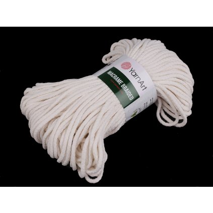 Pletací příze Macrame Braided 250 g (Varianta 1 (752) krémová nejsvět., Balení 1 ks)