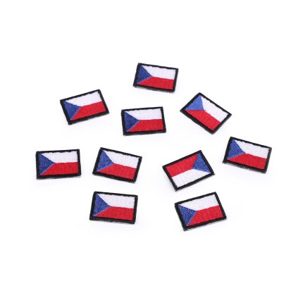 Nažehlovačka mini česká vlajka (Varianta viz foto, Balení 10 ks)